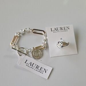 Lauren Ralph Lauren Two-Tone Bracelet and‎ Ring Set